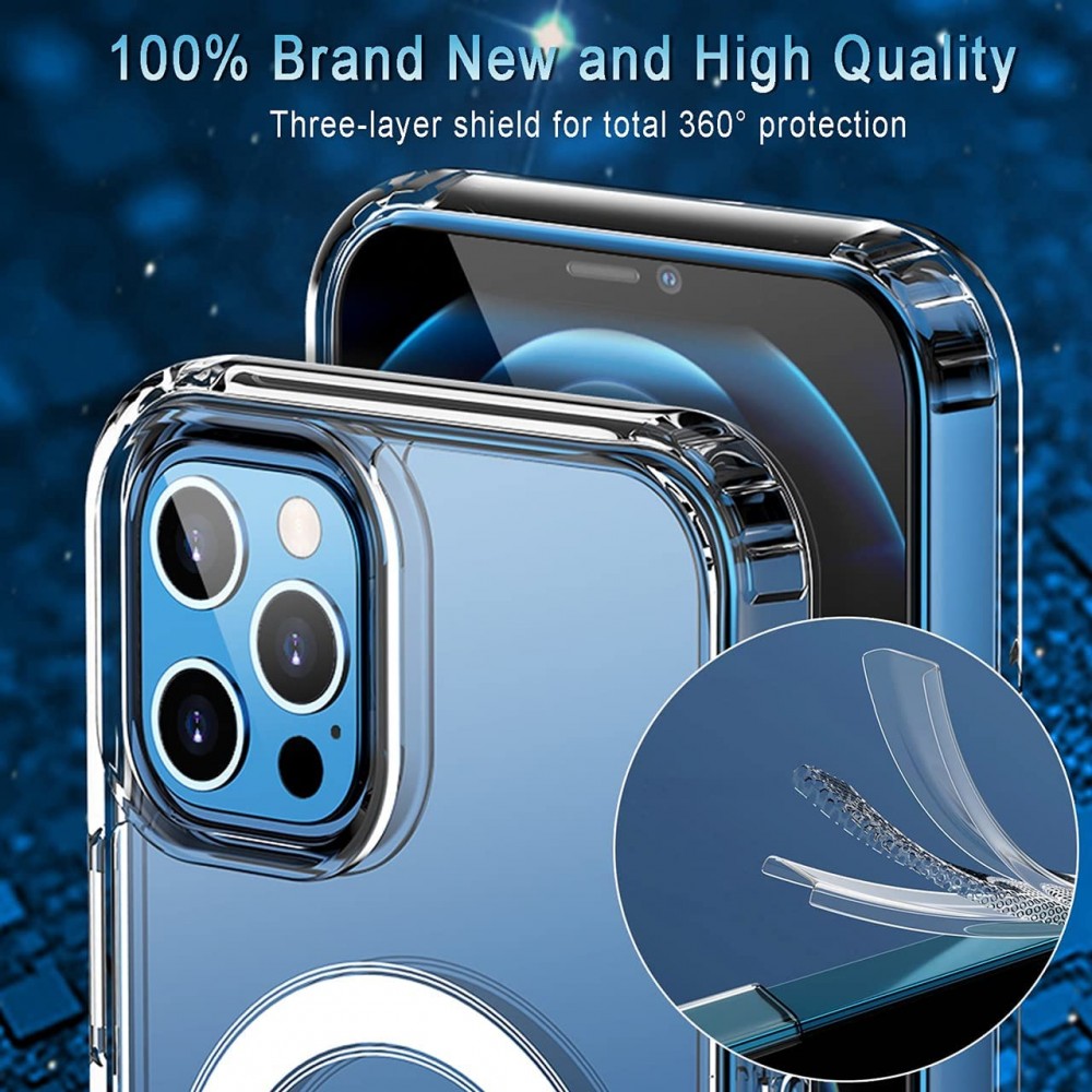 Hülle iPhone 13 Pro Max - Gummi transparent MagSafe kompatibel