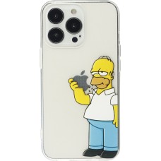 Coque iPhone 15 Pro - Gel cartoon Homer Simpson