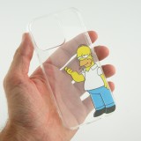 Coque iPhone 15 Pro - Gel cartoon Homer Simpson