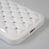 Hülle iPhone 13 Pro Max - Luxury gewölbt Diamant - Weiss