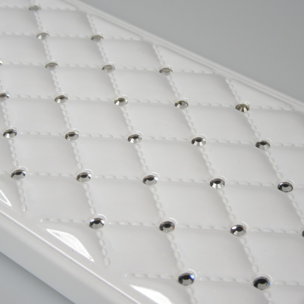 Hülle iPhone 13 Pro Max - Luxury gewölbt Diamant - Weiss