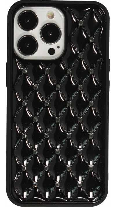 Hülle iPhone 13 Pro - Luxury gewölbt Diamant - Schwarz