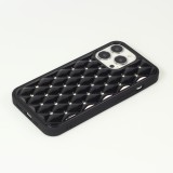 Coque iPhone 13 Pro Max - Luxury Matelassé diamant - Noir