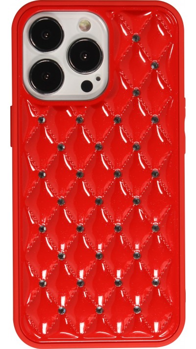 Hülle iPhone 13 Pro - Luxury gewölbt Diamant - Rot