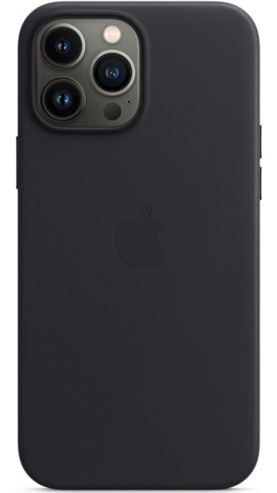 Coque iPhone 13 Pro Max - Apple cuir véritable MagSafe - Noir