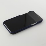 Coque iPhone 13 Pro Max - Double cuir bleu - Noir