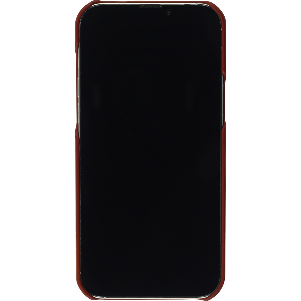 Coque iPhone 13 Pro Max - Double cuir brun foncé brun clair