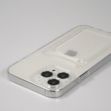 iPhone 13 Pro Max Case Hülle - Gummi mit Kartenhalter - Transparent