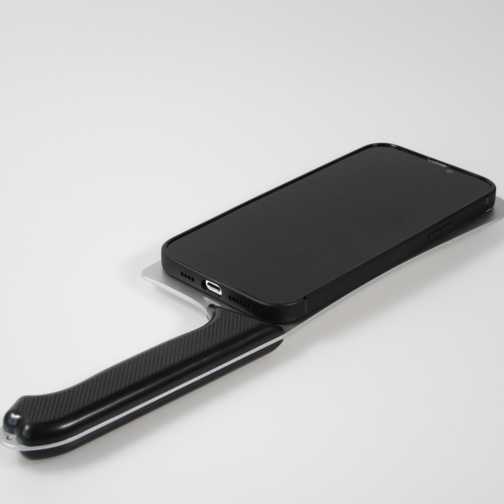 iPhone 13 Pro Max Case Hülle - Grosses Küchenmesser mit Griff - Silber