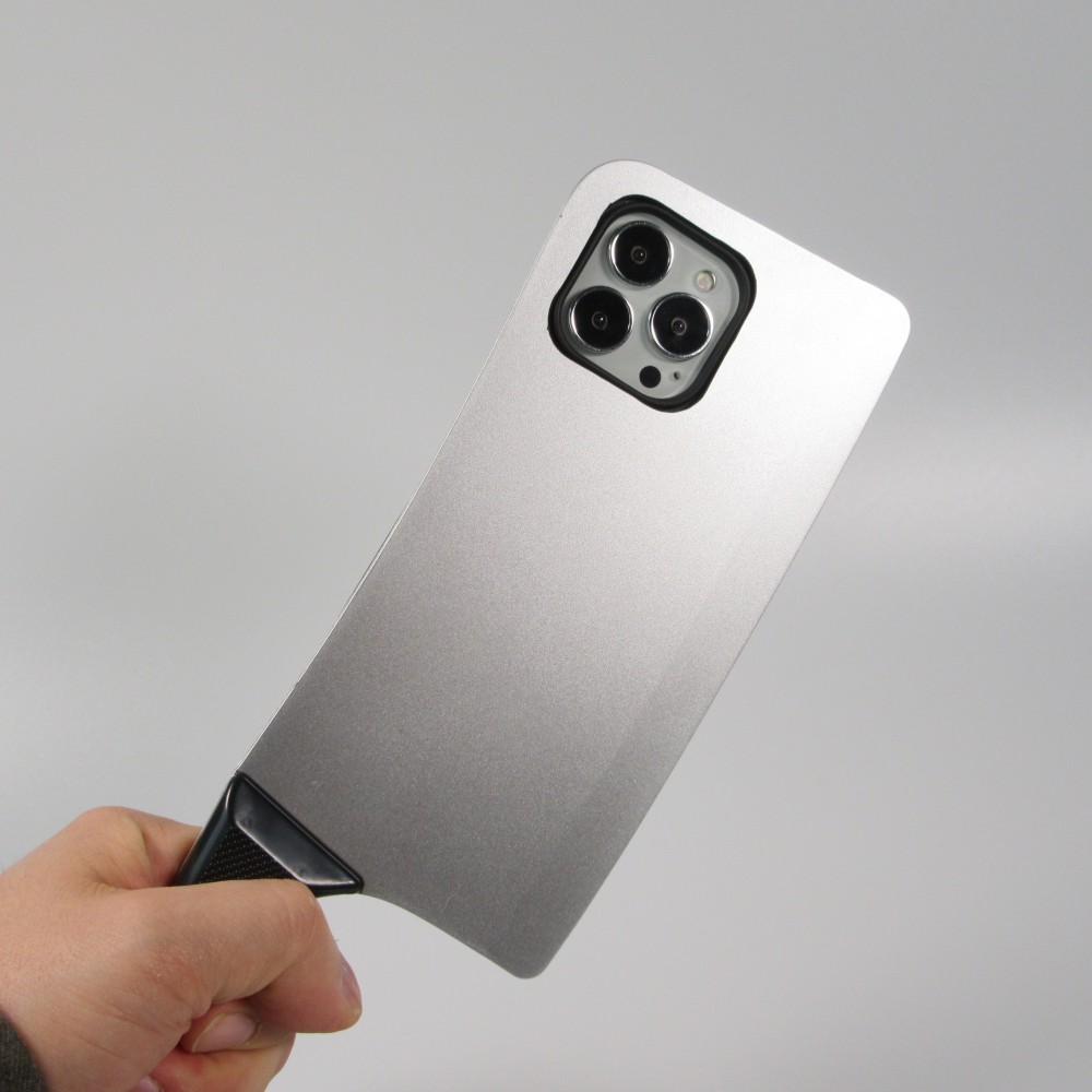 iPhone 13 Pro Max Case Hülle - Grosses Küchenmesser mit Griff - Silber