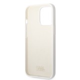 iPhone 13 Pro Max Case Hülle - Karl Lagerfeld schik silikon Soft-Touch - Weiss