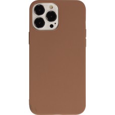 Coque iPhone 15 Pro Max - Silicone Mat - Brun