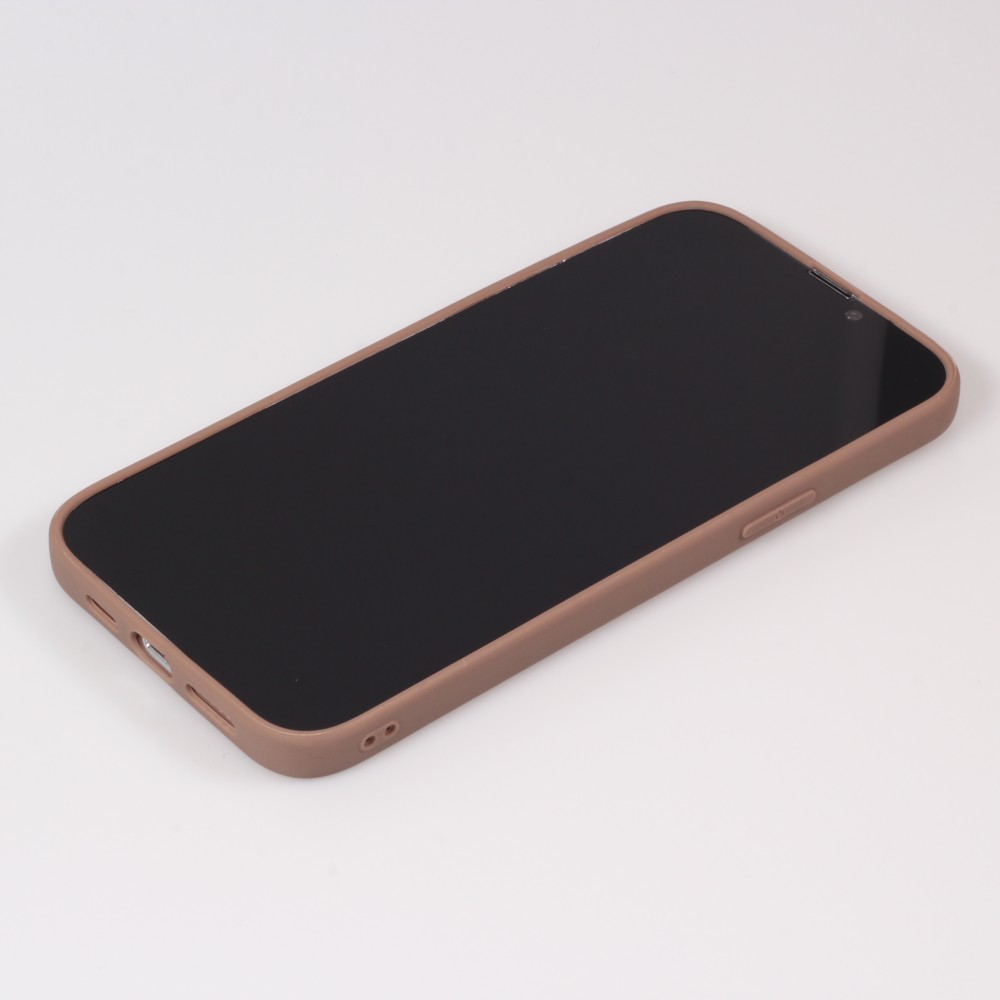 Coque iPhone 15 Pro Max - Silicone Mat - Brun