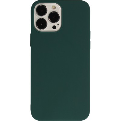 Coque iPhone 15 Pro - Silicone Mat - Vert foncé