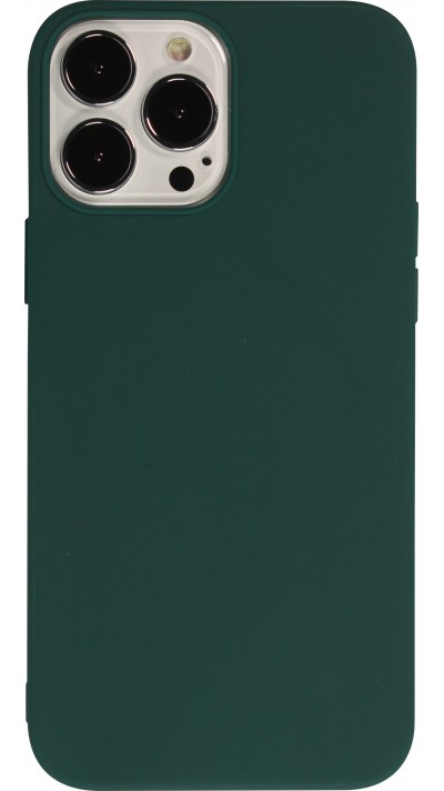 iPhone 15 Pro Max Case Hülle - Silikon Mat - Dunkelgrün