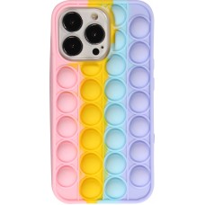 Coque iPhone 13 Pro - Silicone jeu éclate bulles anti-stress arc-en-ciel