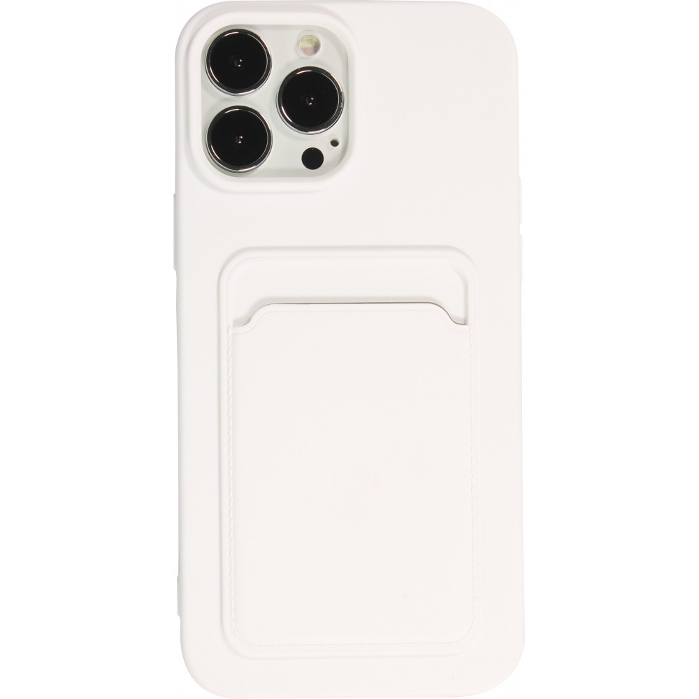 Étui pour iPhone porte-cartes couleur mate avec cache-caméra