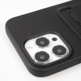 iPhone 13 Pro Max Case Hülle - Soft Touch Kartenhalter - Schwarz