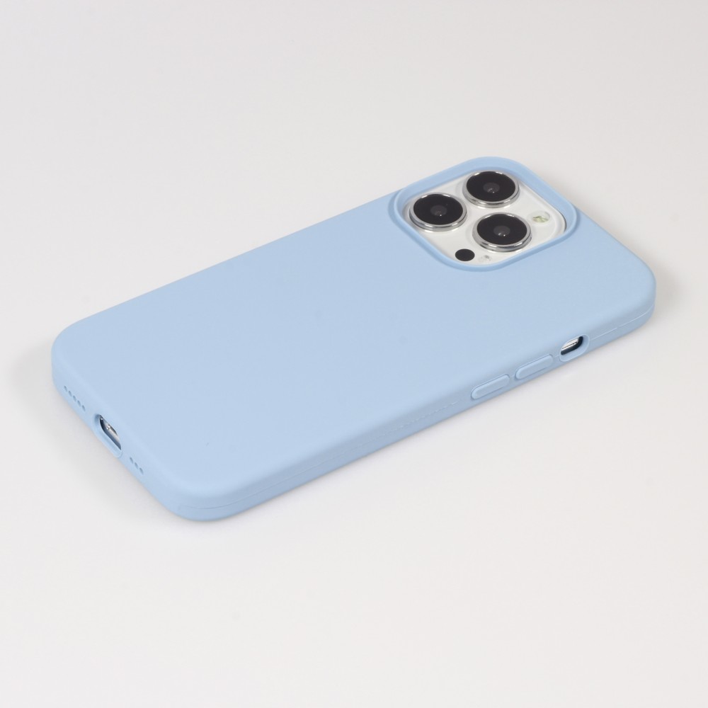 Coque iPhone 15 Pro - Soft Touch - Bleu clair