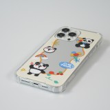 iPhone 13 Pro Case Hülle - Silikon Bumper mit verstärkten Ecken Spiegel - Cute Panda