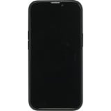 iPhone 13 Pro Max Case Hülle - NOPAAL Hülle aus echtem Kaktusleder mit Silikon Rand TPU - Schwarz
