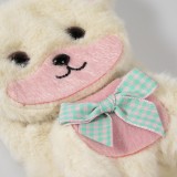 Coque iPhone 13 Pro Max - Peluche 3D Ourson ruban - Blanc