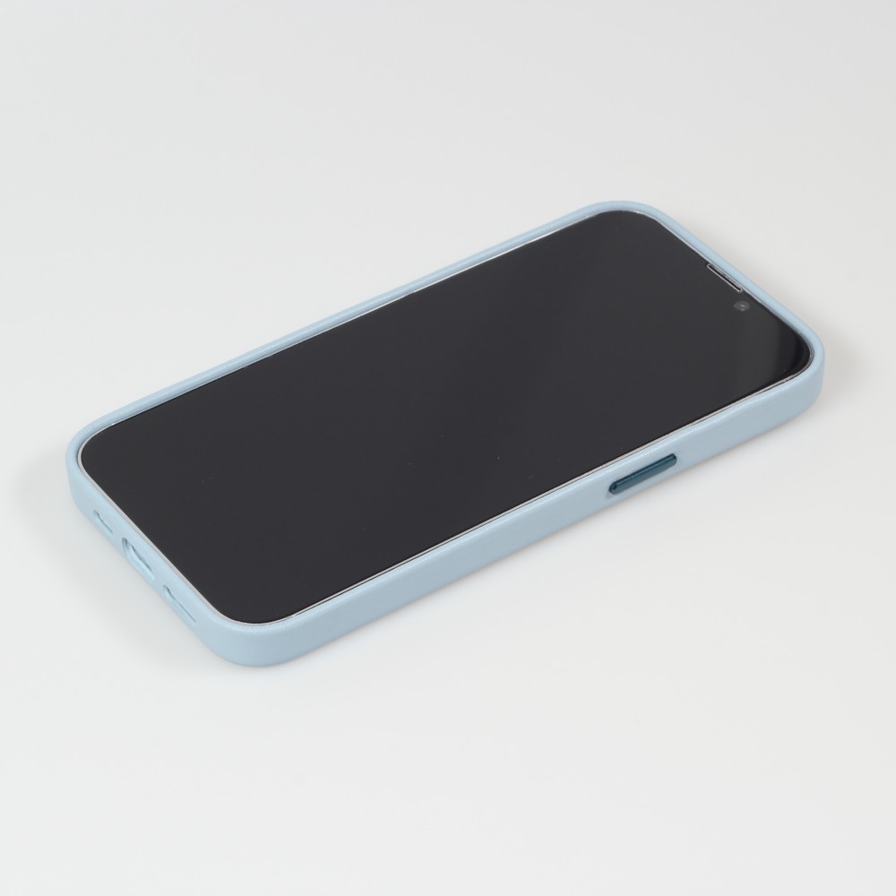 Coque iPhone 13 Pro - Qialino cuir véritable (compatible MagSafe) - Bleu clair