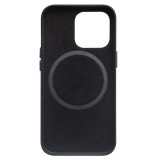 Coque iPhone 14 Pro Max - Qialino cuir véritable (compatible MagSafe) - Noir
