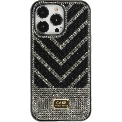 iPhone 13 Pro Case Hülle - Shiny Lines  - Schwarz