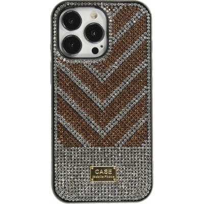 iPhone 13 Pro Max Case Hülle - Shiny Lines  - Gold
