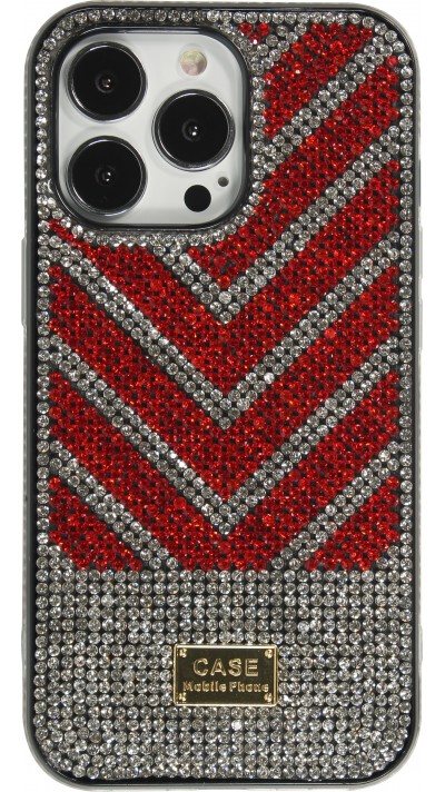 iPhone 13 Pro Max Case Hülle - Shiny Lines  - Rot