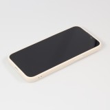 iPhone 13 Pro Case Hülle - Silikon Mat Herz gold - Beige