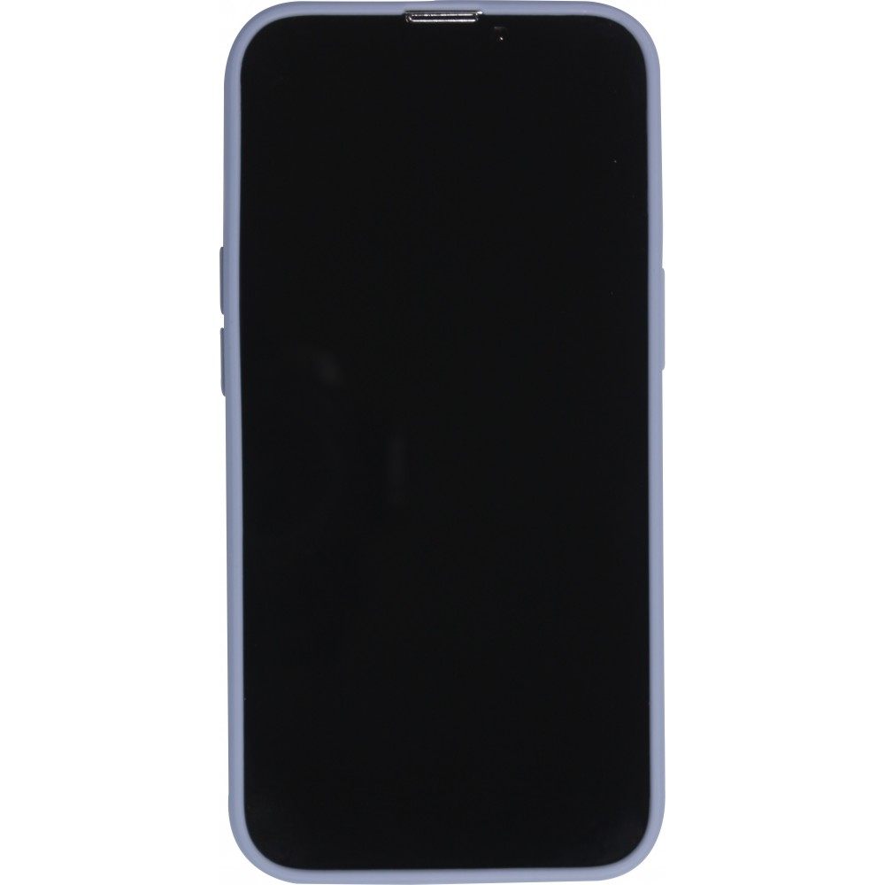 iPhone 13 Pro Case Hülle - Silikon Mat Herz gold - Blau