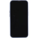 Coque iPhone 14 Pro Max - Silicone Mat Coeur doré - Bleu