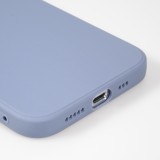 iPhone 15 Pro Case Hülle - Silikon Mat Herz gold - Blau