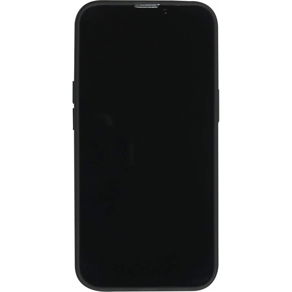 iPhone 13 Pro Case Hülle - Silikon Mat Herz gold - Schwarz