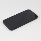 Coque iPhone 13 Pro Max - Silicone Mat Coeur doré - Noir