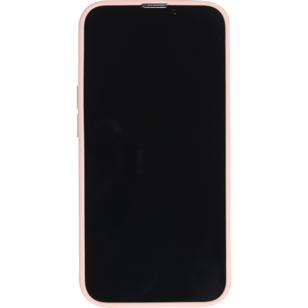 Coque Samsung Galaxy S24 - Silicone Mat Coeur doré - Rose