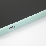 iPhone 15 Pro Case Hülle - Silikon Mat Herz gold - Türkis