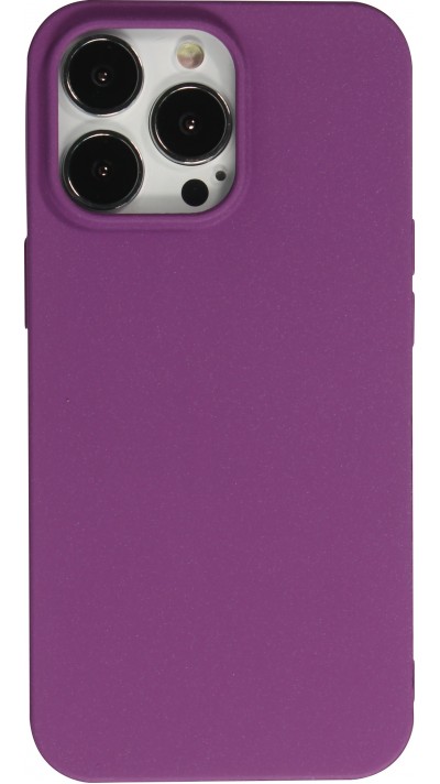Hülle iPhone 13 Pro - Silikon Mat Rau - Violett
