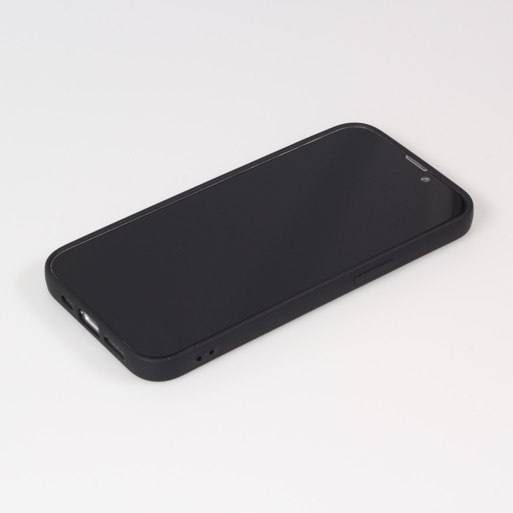 Hülle iPhone 13 Pro - Silikonmatte Skull flowers - Schwarz