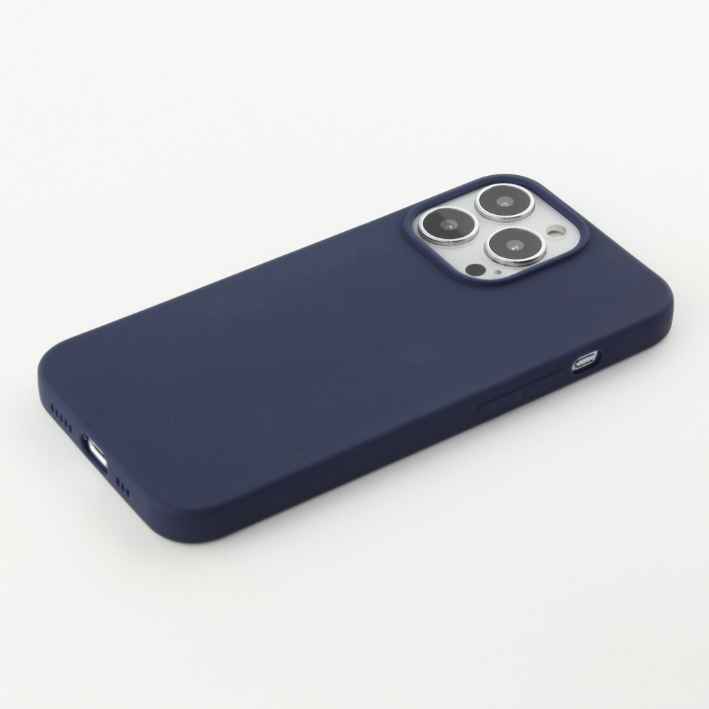 iPhone 13 Pro Case Hülle - Silikon Mat dunkelblau