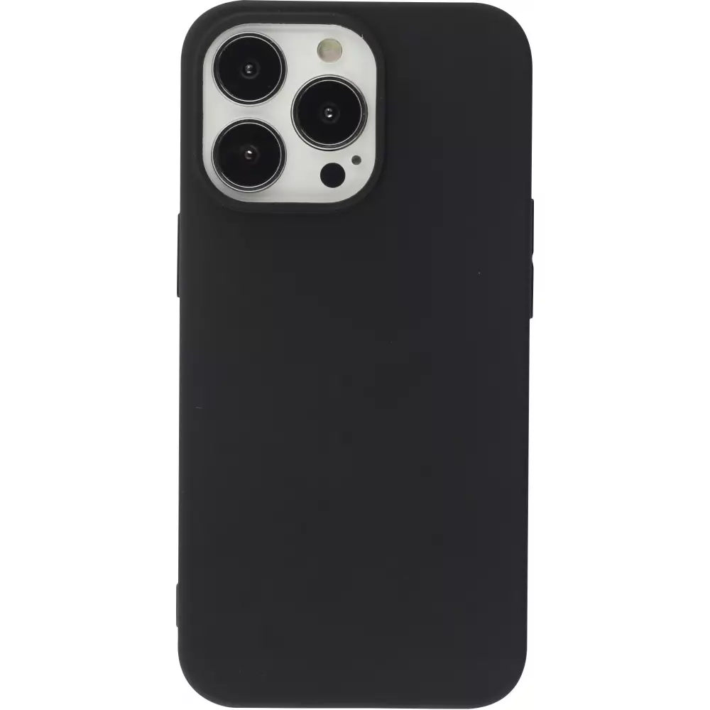 Coque iPhone 15 Pro Max - Silicone Mat - Noir