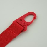 iPhone 13 Pro Case Hülle - Silikon mit Kordel und Haken - Rot