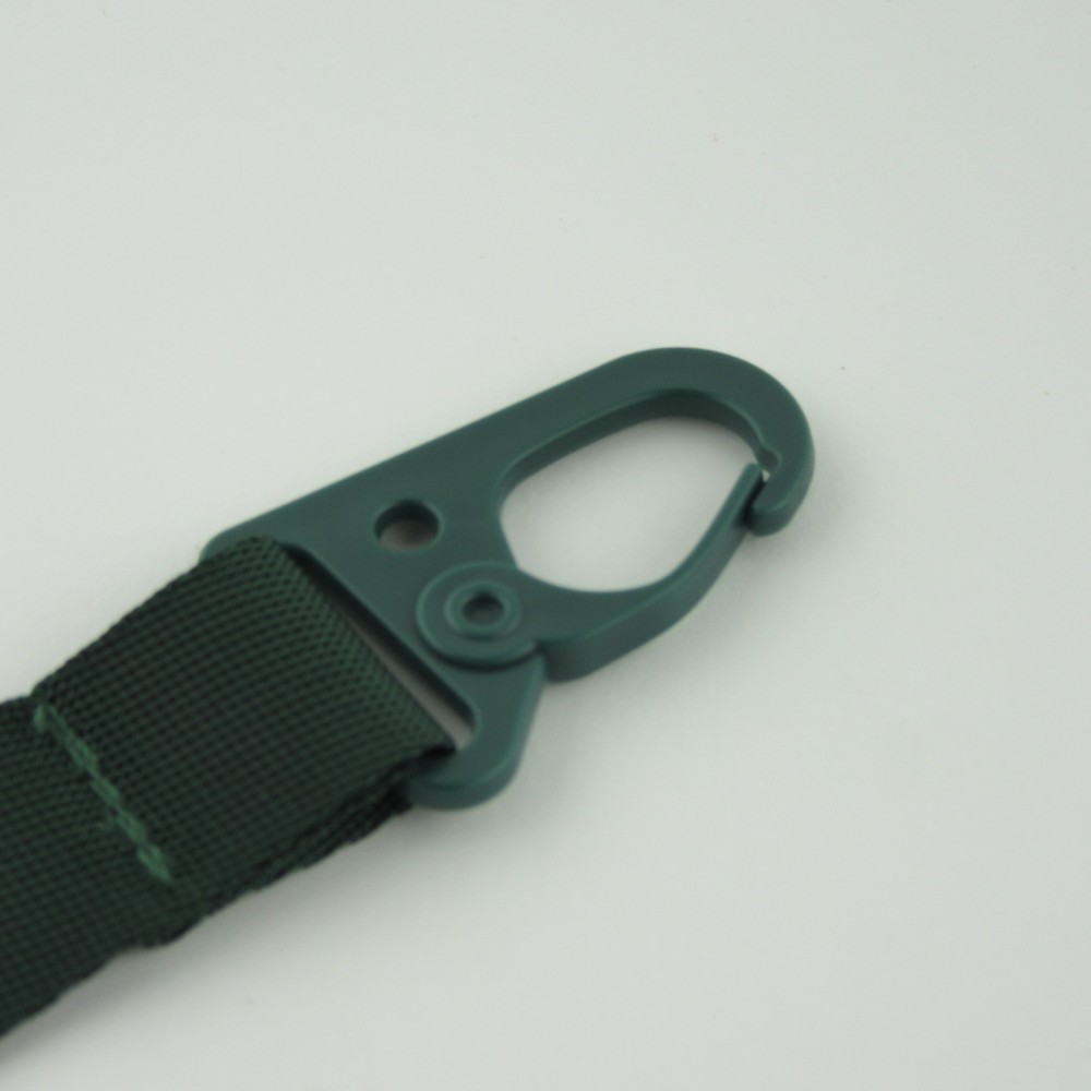 iPhone 13 Pro Case Hülle - Silikon mit Kordel und Haken - Dunkelgrün