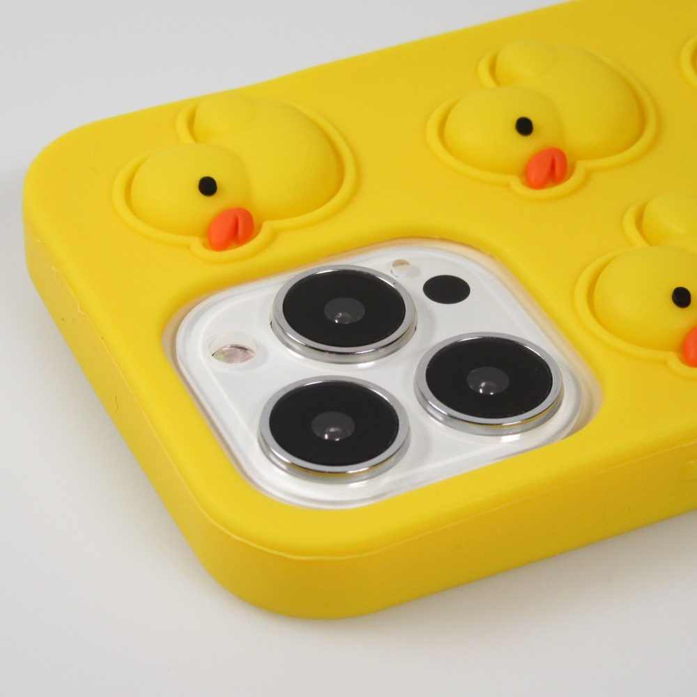 iPhone 13 Pro Max Case Hülle - Silicone jeu éclate bulles anti-stress canards