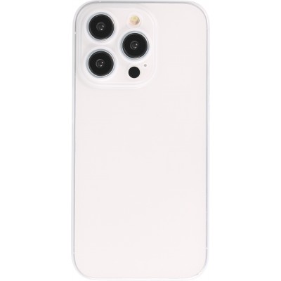 iPhone 15 Pro Case Hülle - Plastik ultra dünn semi-transparent matt - Weiss