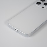 Coque iPhone 15 Pro - plastique ultra fin semi-transparent mat - Blanc