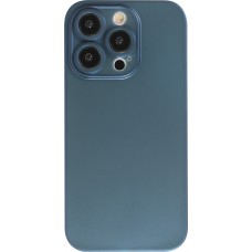 iPhone 14 Pro Max Case Hülle - Plastik ultra dünn semi-transparent matt - Blau