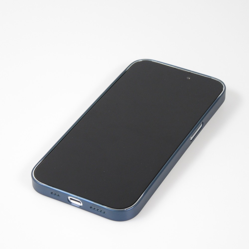 iPhone 15 Pro Case Hülle - Plastik ultra dünn semi-transparent matt - Blau